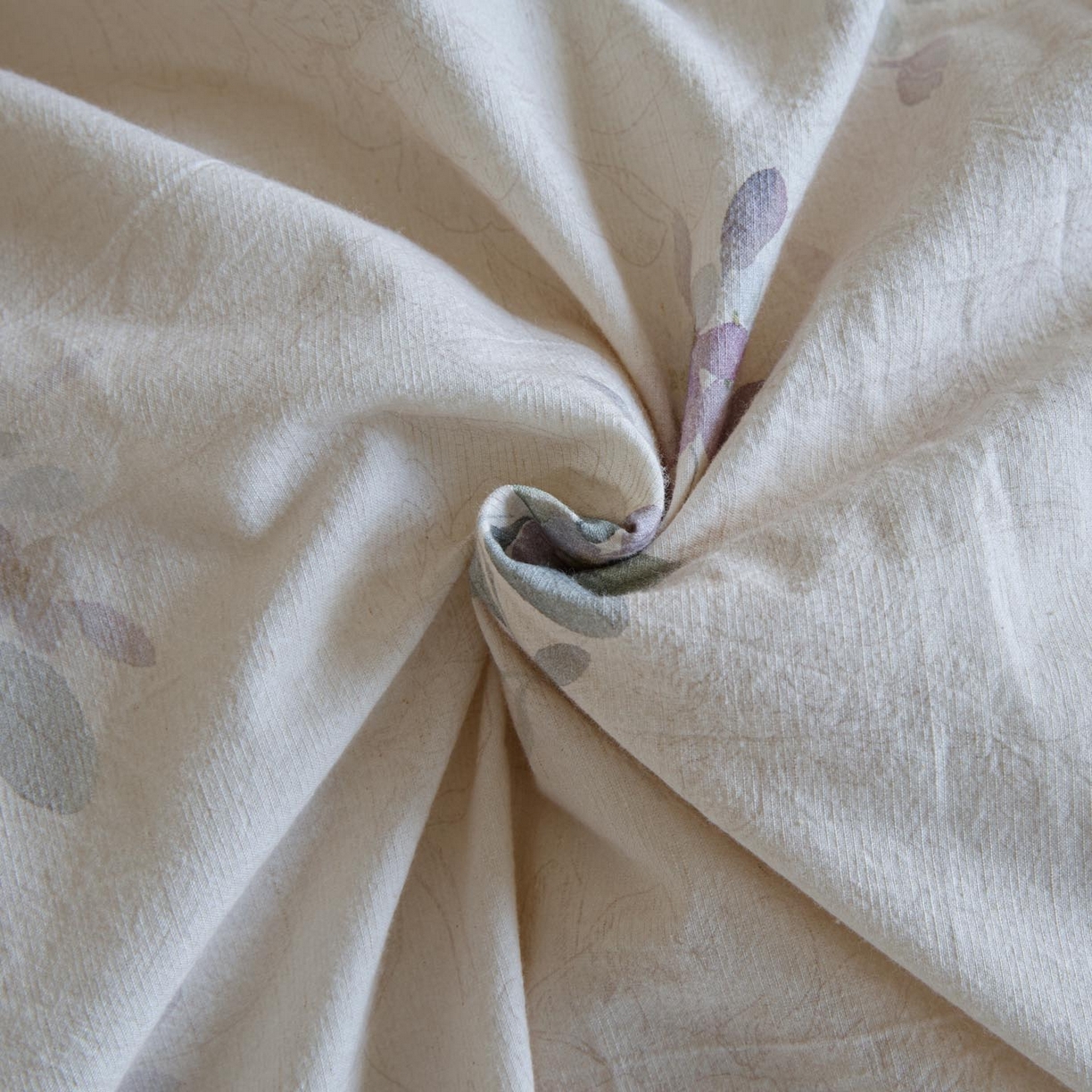 91家纺网 家纺一手货源 找家纺 涵宸家纺 2026新款棉麻数码印花四件套 集春絮