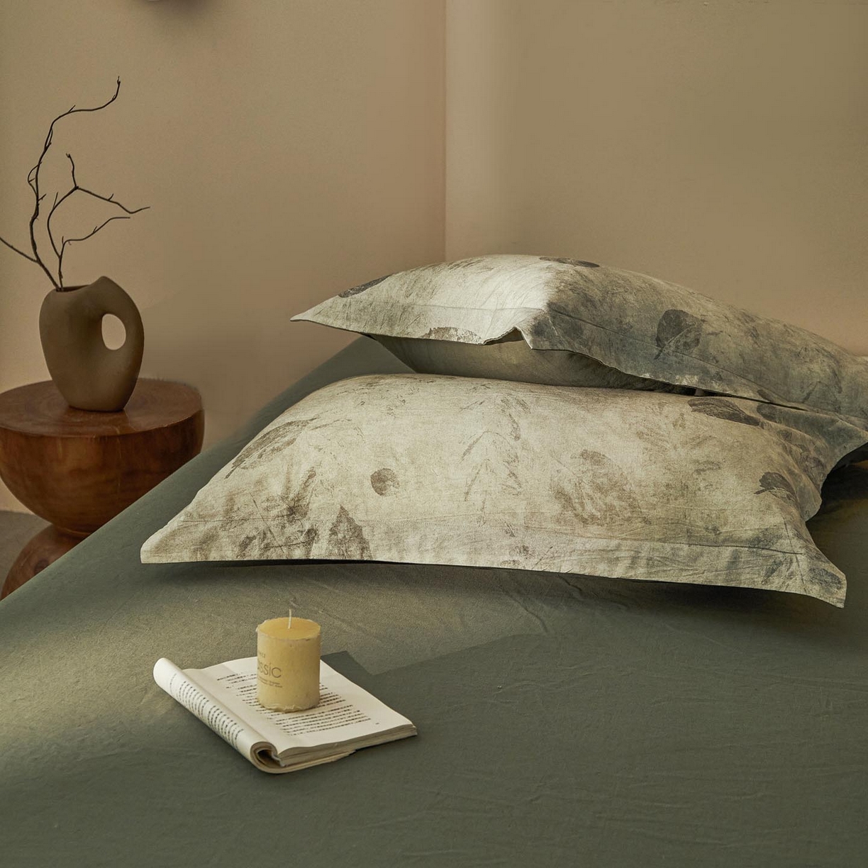 91家纺网 家纺一手货源 找家纺 涵宸家纺 2026新款棉麻数码印花四件套 秋颂