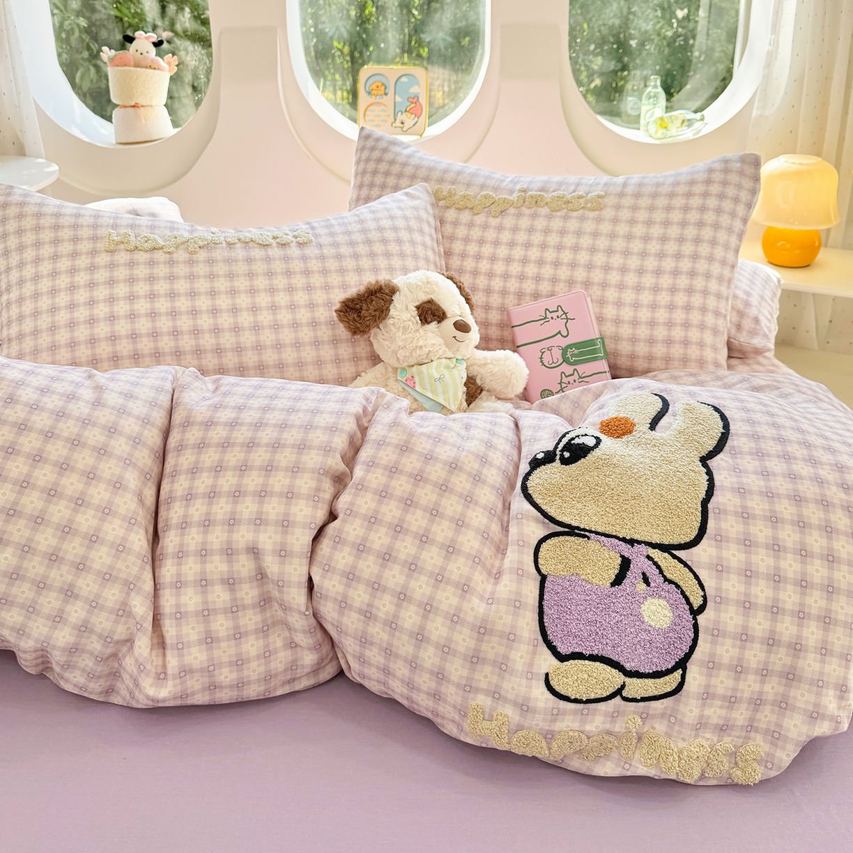 91家纺网 家纺一手货源 找家纺 （总）爱思佳 2026新款双层纱印+毛巾绣系列四件套