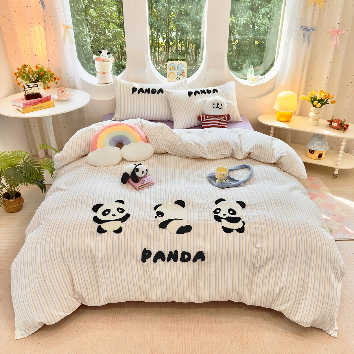 91家纺网 家纺一手货源 找家纺 （总）爱思佳 2026新款双层纱印+毛巾绣系列四件套