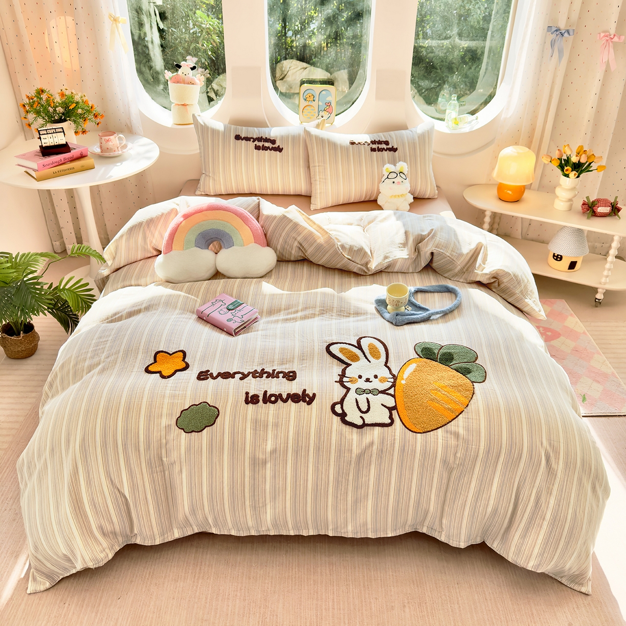 91家纺网 家纺一手货源 找家纺 （总）爱思佳 2026新款双层纱印+毛巾绣系列四件套