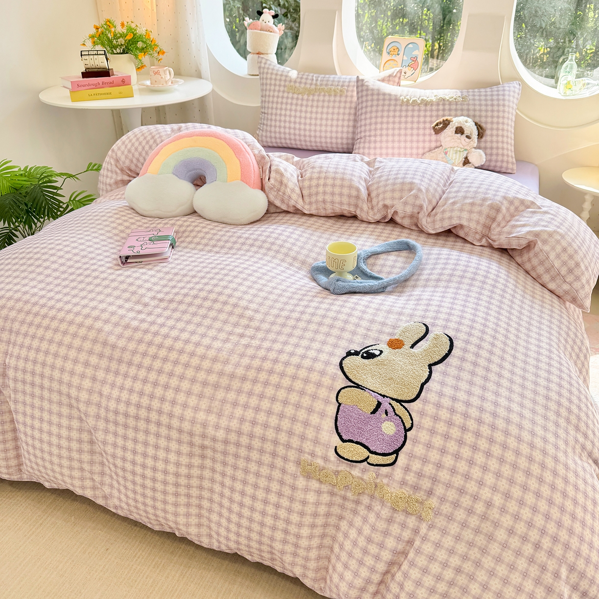 91家纺网 家纺一手货源 找家纺 （总）爱思佳 2026新款双层纱印+毛巾绣系列四件套