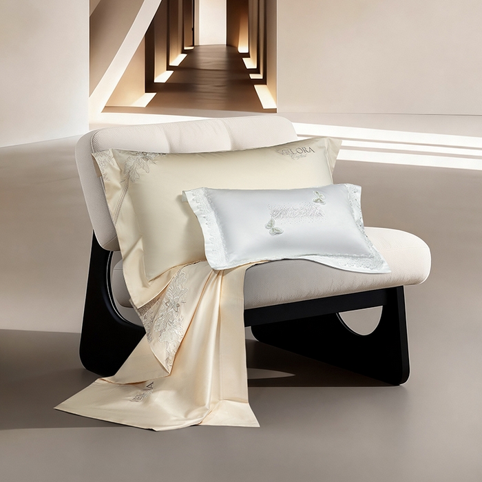 91家纺网 家纺一手货源 找家纺 诗黛尔 2026春夏新品长绒棉刺绣婼兰系列四件套（会员-20） 婼兰-斑尼金