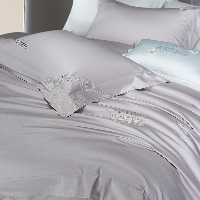 91家纺网 家纺一手货源 找家纺 诗黛尔 2026春夏新品长绒棉刺绣婼兰系列四件套（会员-20） 婼兰-圣女紫