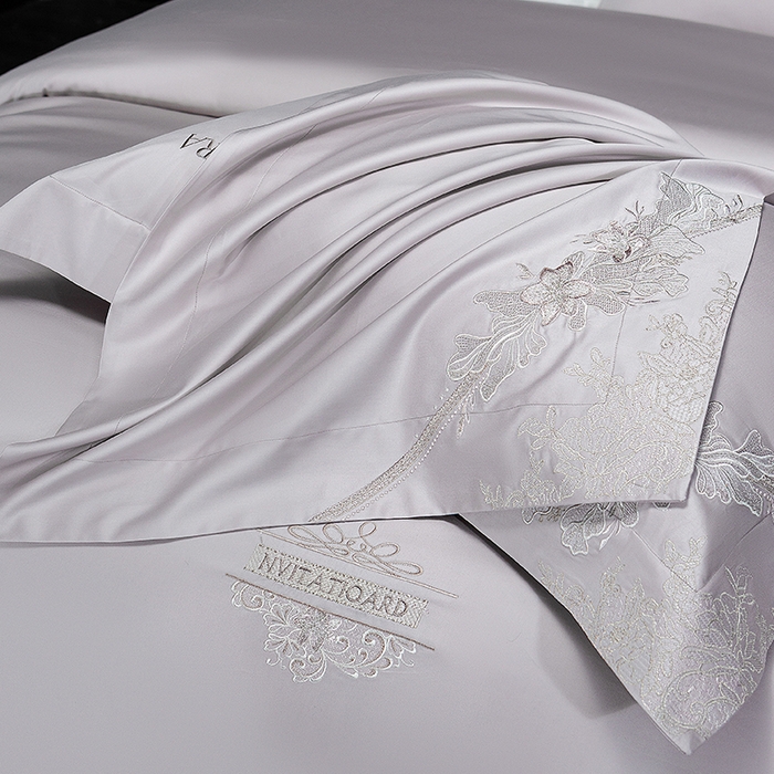 91家纺网 家纺一手货源 找家纺 诗黛尔 2026春夏新品长绒棉刺绣婼兰系列四件套（会员-20） 婼兰-圣女紫