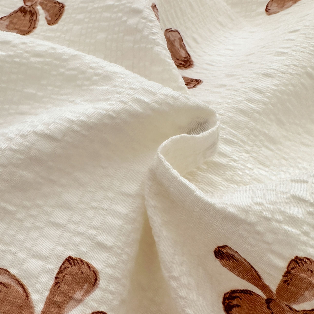 91家纺网 家纺一手货源 找家纺 安哆啦家纺 2026新款糯叽叽泡泡棉韩式花边床盖四件套 泡泡棉-暖棕蝶梦