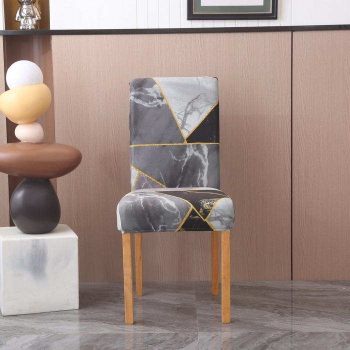 91家纺网 家纺一手货源 找家纺 雅竹 2026新款牛奶丝印花连体椅套 理石纹