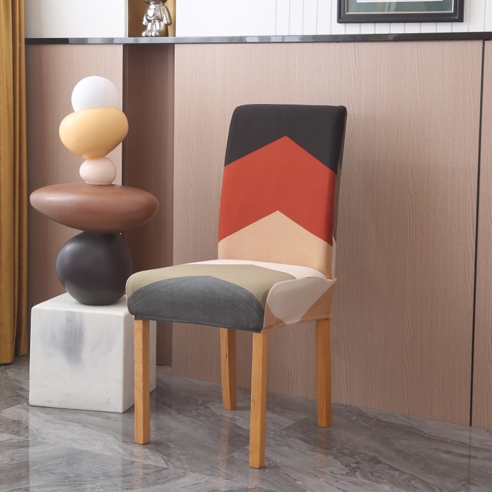 雅竹 2026新款牛奶丝印花连体椅套 流波