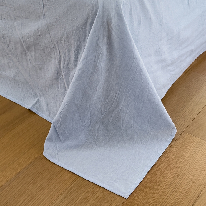 91家纺网 家纺一手货源 找家纺 被窝家纺 2026新款全棉色织贝壳边新疆棉花夏被 左岸-蓝