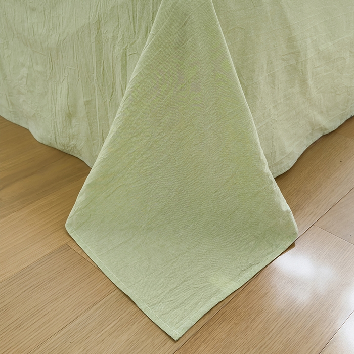 91家纺网 家纺一手货源 找家纺 被窝家纺 2026新款全棉色织贝壳边新疆棉花夏被 左岸-绿