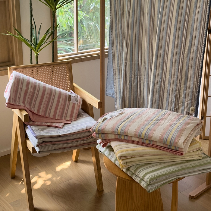 被窝家纺 2026新款全棉色织贝壳边新疆棉花夏被 组合图