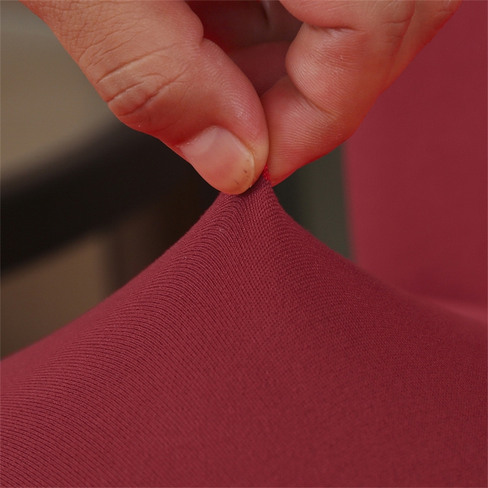 91家纺网 家纺一手货源 找家纺 雅竹家纺 2026新款纯色牛奶丝连体椅套 大红