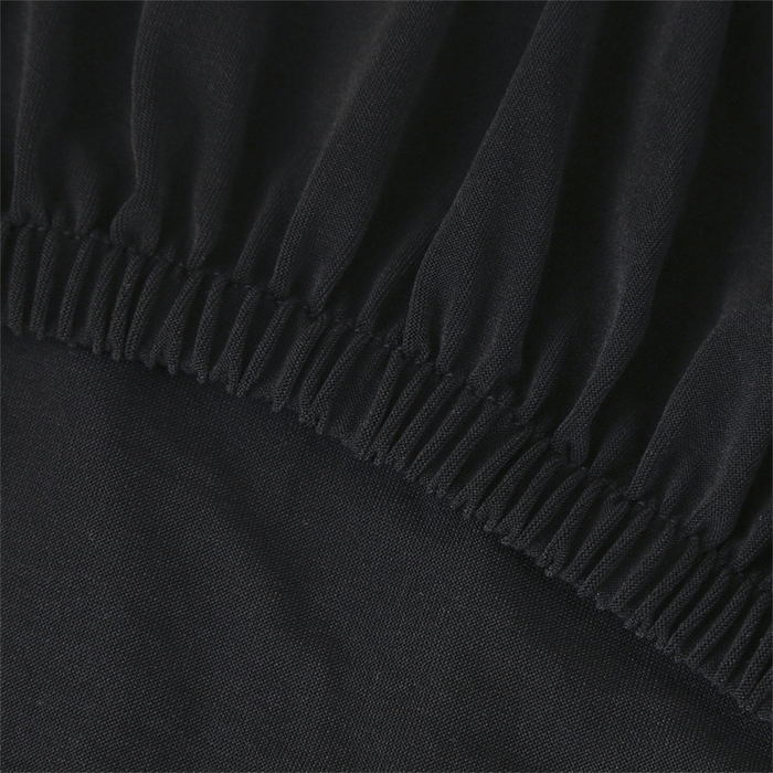 91家纺网 家纺一手货源 找家纺 雅竹家纺 2026新款纯色牛奶丝连体椅套 黑色