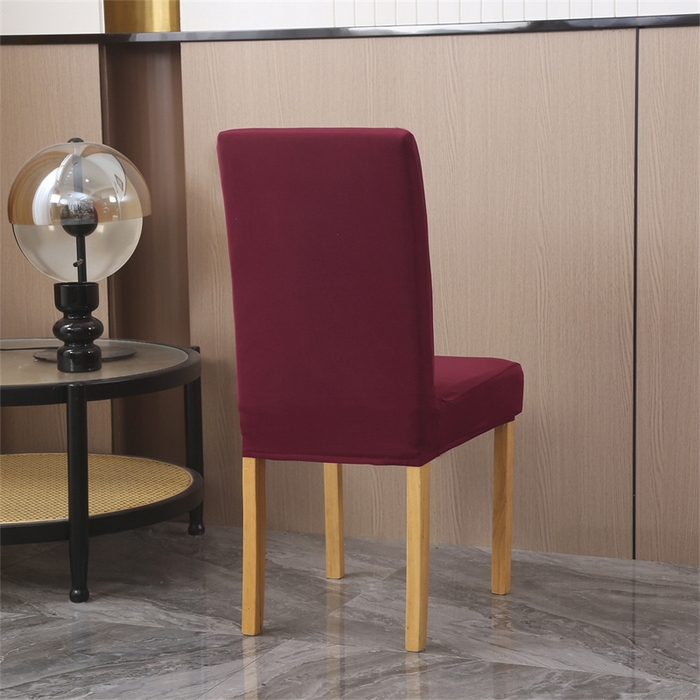 91家纺网 家纺一手货源 找家纺 雅竹家纺 2026新款纯色牛奶丝连体椅套 酒红