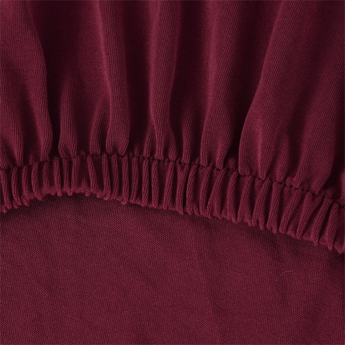 91家纺网 家纺一手货源 找家纺 雅竹家纺 2026新款纯色牛奶丝连体椅套 酒红