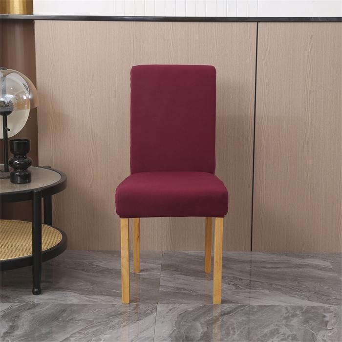 91家纺网 家纺一手货源 找家纺 雅竹家纺 2026新款纯色牛奶丝连体椅套 酒红