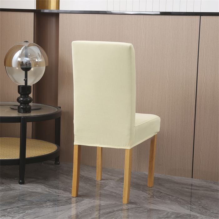 91家纺网 家纺一手货源 找家纺 雅竹家纺 2026新款纯色牛奶丝连体椅套 米黄