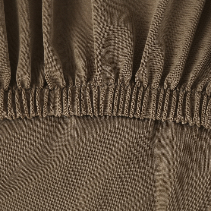 91家纺网 家纺一手货源 找家纺 雅竹家纺 2026新款纯色牛奶丝连体椅套 浅咖