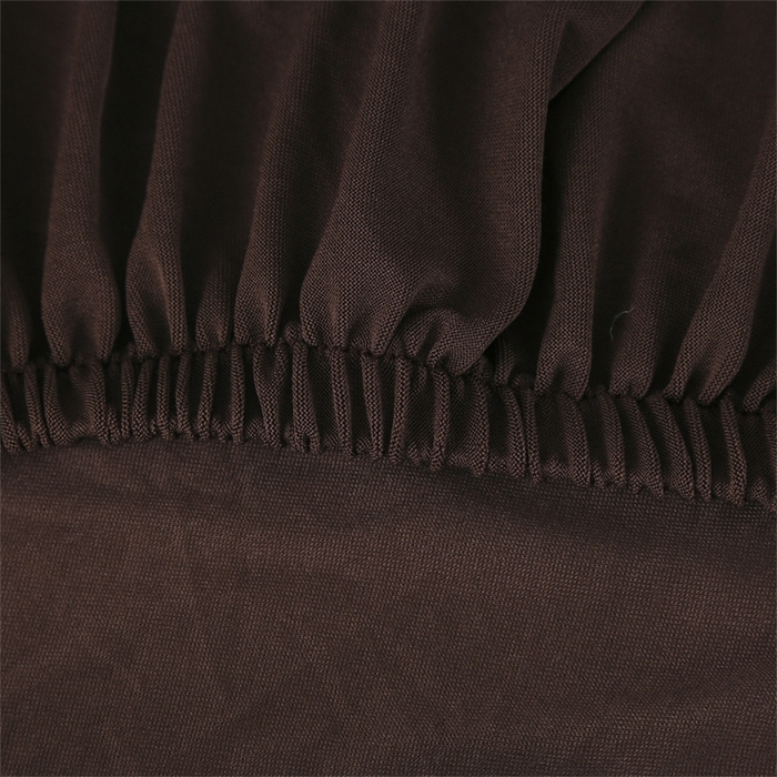 91家纺网 家纺一手货源 找家纺 雅竹家纺 2026新款纯色牛奶丝连体椅套 深咖