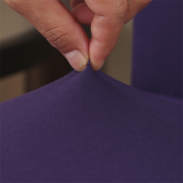 91家纺网 家纺一手货源 找家纺 雅竹家纺 2026新款纯色牛奶丝连体椅套 深紫