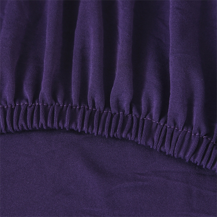 91家纺网 家纺一手货源 找家纺 雅竹家纺 2026新款纯色牛奶丝连体椅套 深紫