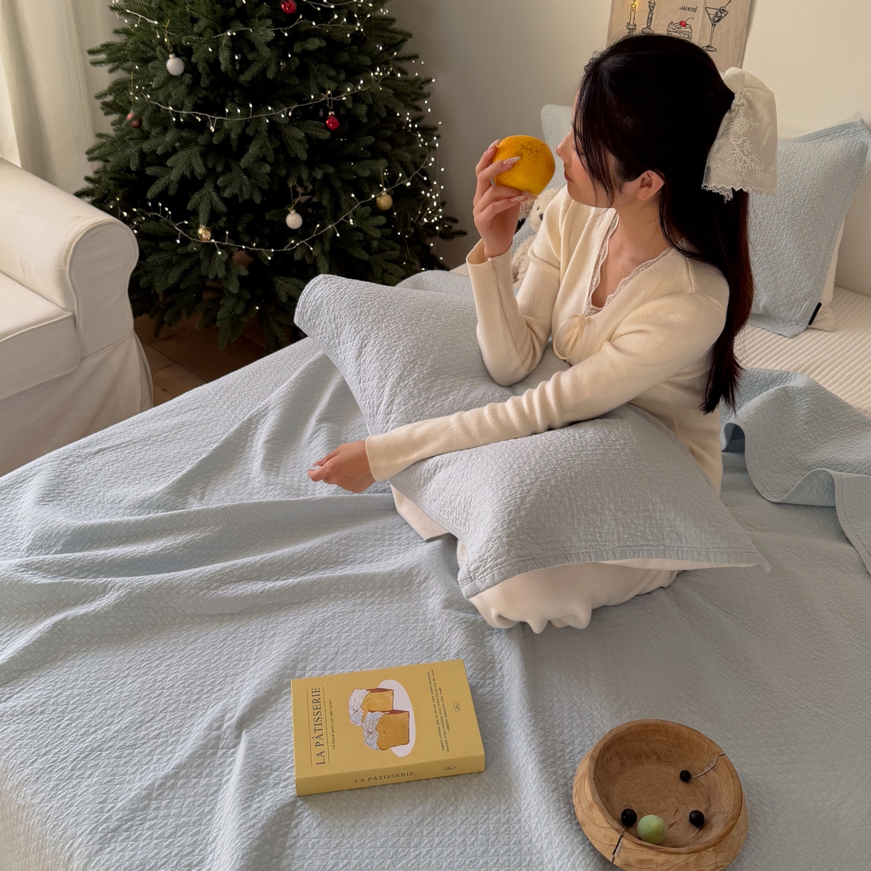 91家纺网 家纺一手货源 找家纺 沐瑟家纺 2026新款纯棉四层纱布枕巾-素格和米格 素格-浅蓝