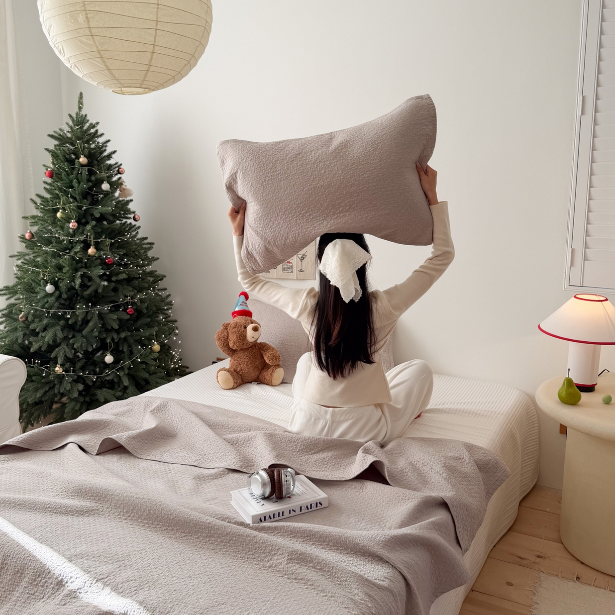 91家纺网 家纺一手货源 找家纺 沐瑟家纺 2026新款纯棉四层纱布枕巾-素格和米格 素格-浅咖