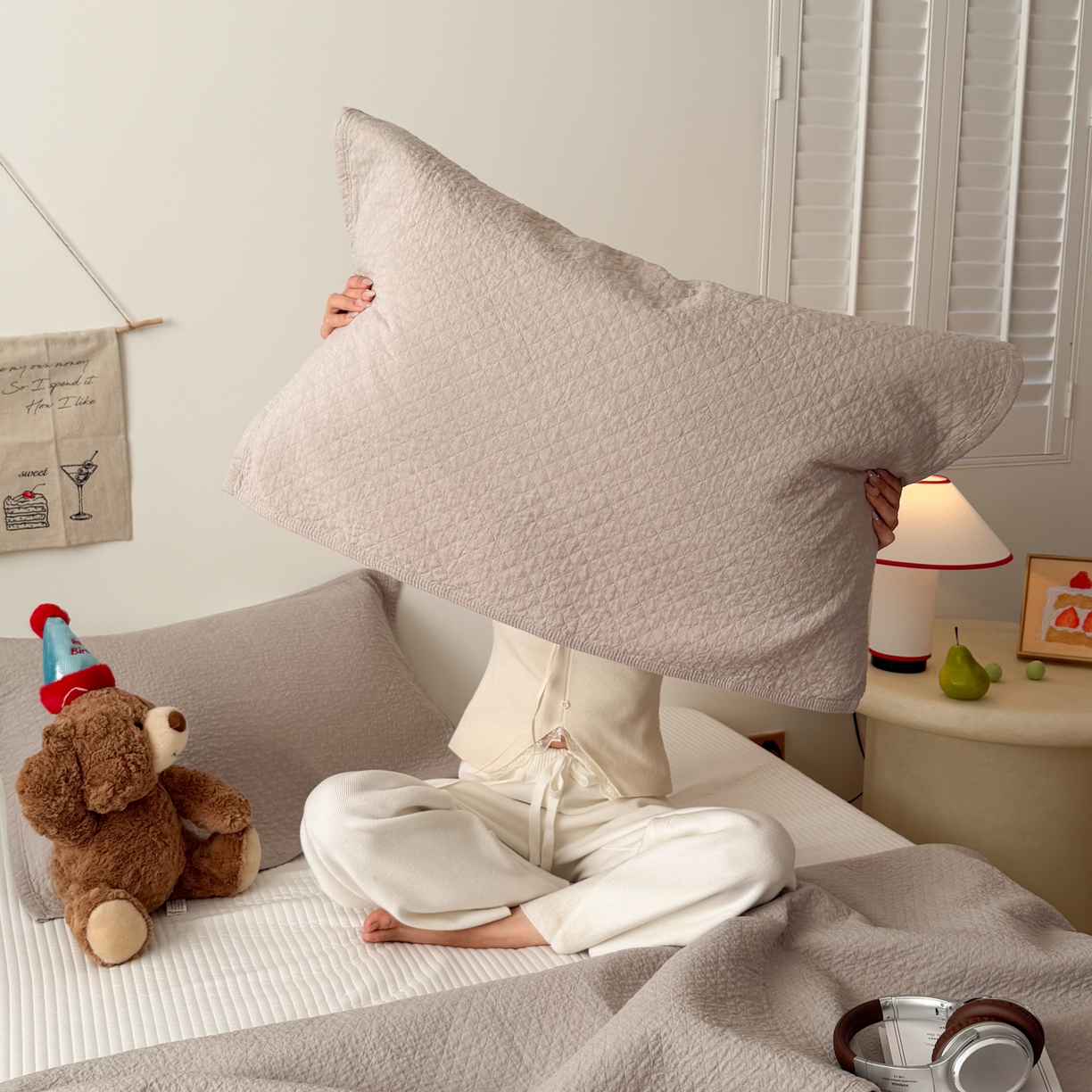 91家纺网 家纺一手货源 找家纺 沐瑟家纺 2026新款纯棉四层纱布枕巾-素格和米格 素格-浅咖