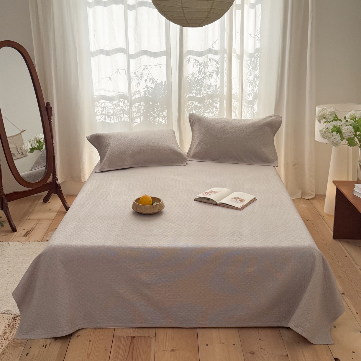 91家纺网 家纺一手货源 找家纺 沐瑟家纺 2026新款纯棉四层纱布枕巾-素格和米格 米格-浅咖