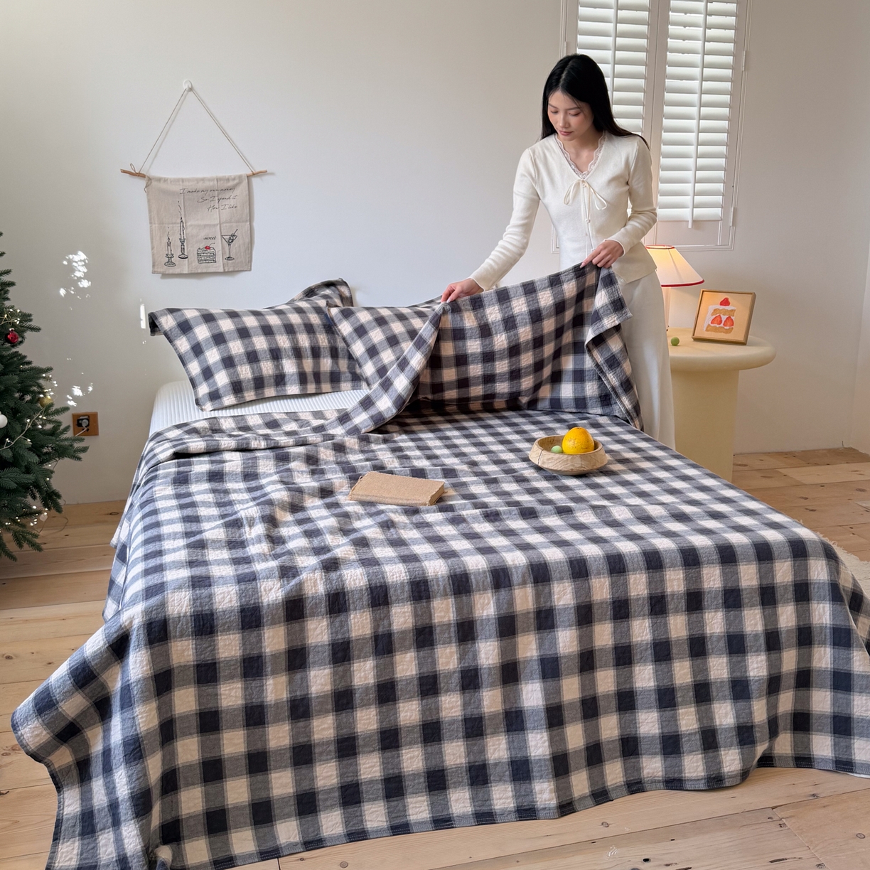 91家纺网 家纺一手货源 找家纺 沐瑟家纺 2026新款纯棉四层纱布枕巾-华夫生活 华夫生活-深灰