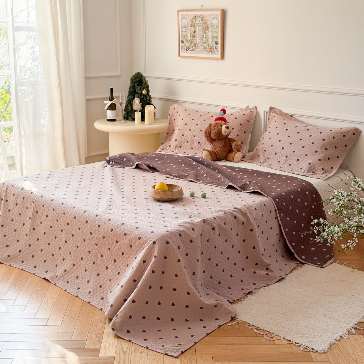 91家纺网 家纺一手货源 找家纺 （总）沐瑟家纺 2026新款亲肤舒适全棉四层纱布枕巾-星星和心情系列