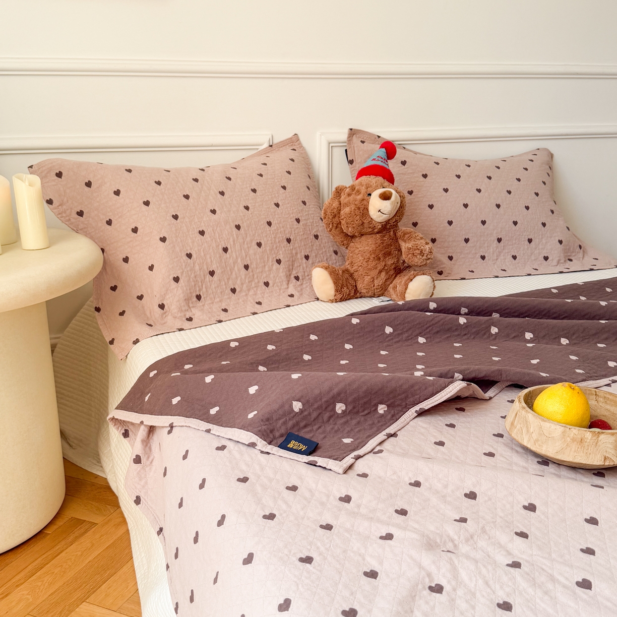 91家纺网 家纺一手货源 找家纺 （总）沐瑟家纺 2026新款亲肤舒适全棉四层纱布枕巾-星星和心情系列