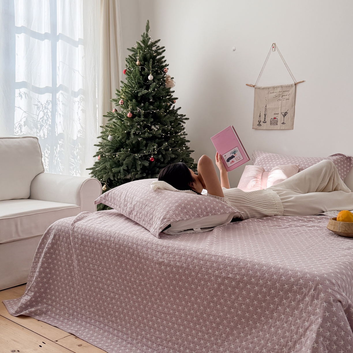 91家纺网 家纺一手货源 找家纺 沐瑟家纺 2026新款亲肤舒适全棉四层纱布枕巾-星星和心情系列 星星-紫色