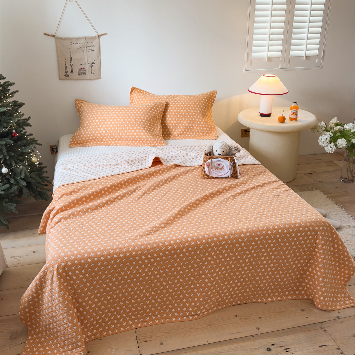 91家纺网 家纺一手货源 找家纺 沐瑟家纺 2026新款亲肤舒适全棉四层纱布枕巾-星星和心情系列 星星-黄色