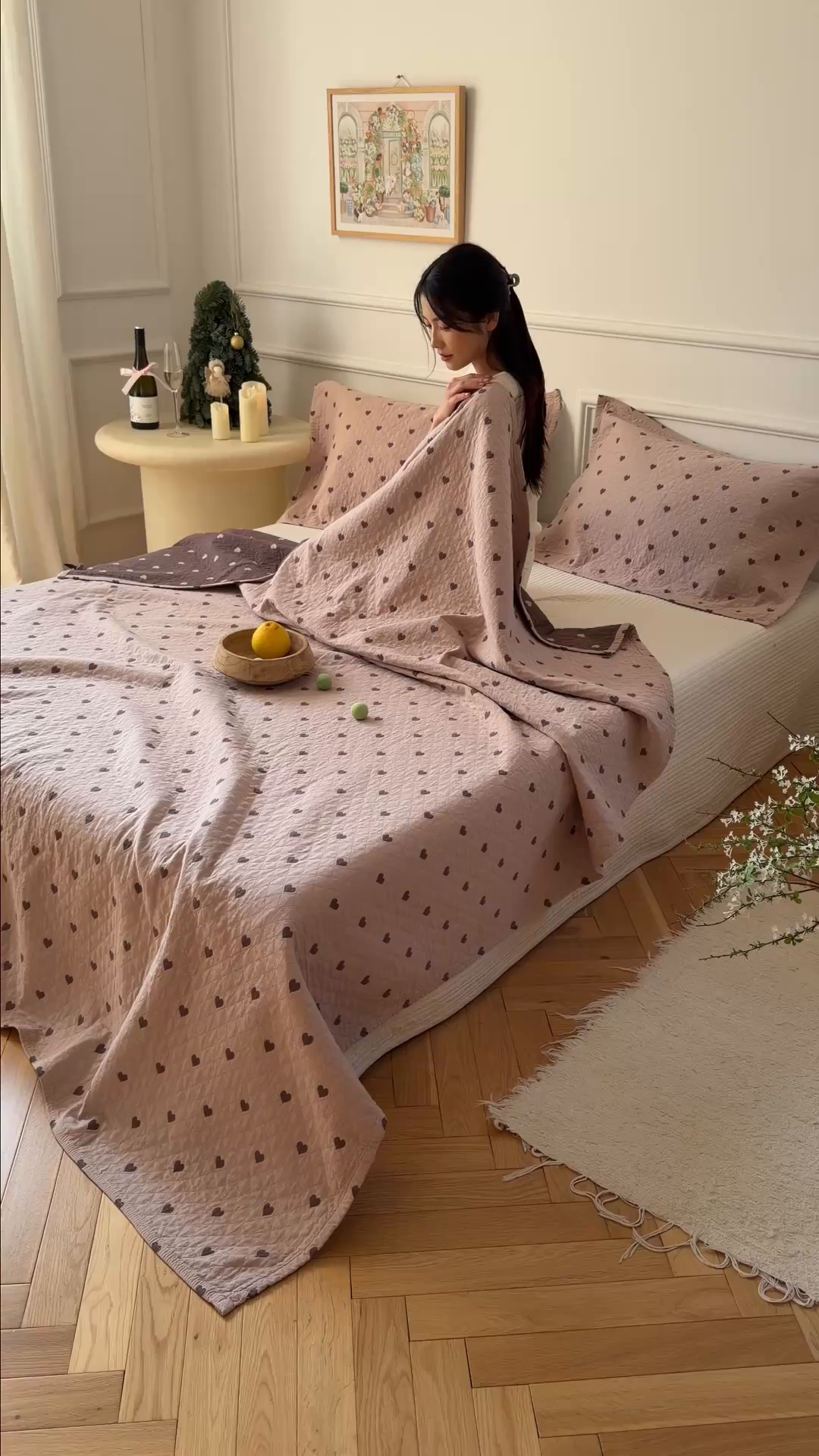 91家纺网 家纺一手货源 找家纺 （总）沐瑟家纺 2026新款亲肤舒适全棉四层纱布枕巾-星星和心情系列