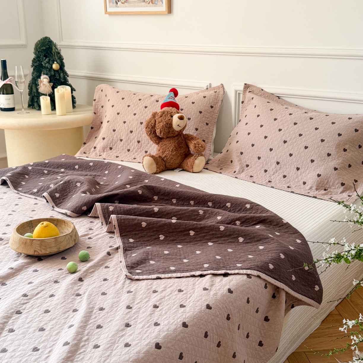 91家纺网 家纺一手货源 找家纺 （总）沐瑟家纺 2026新款全棉四层纱布床盖-星星和心情系列