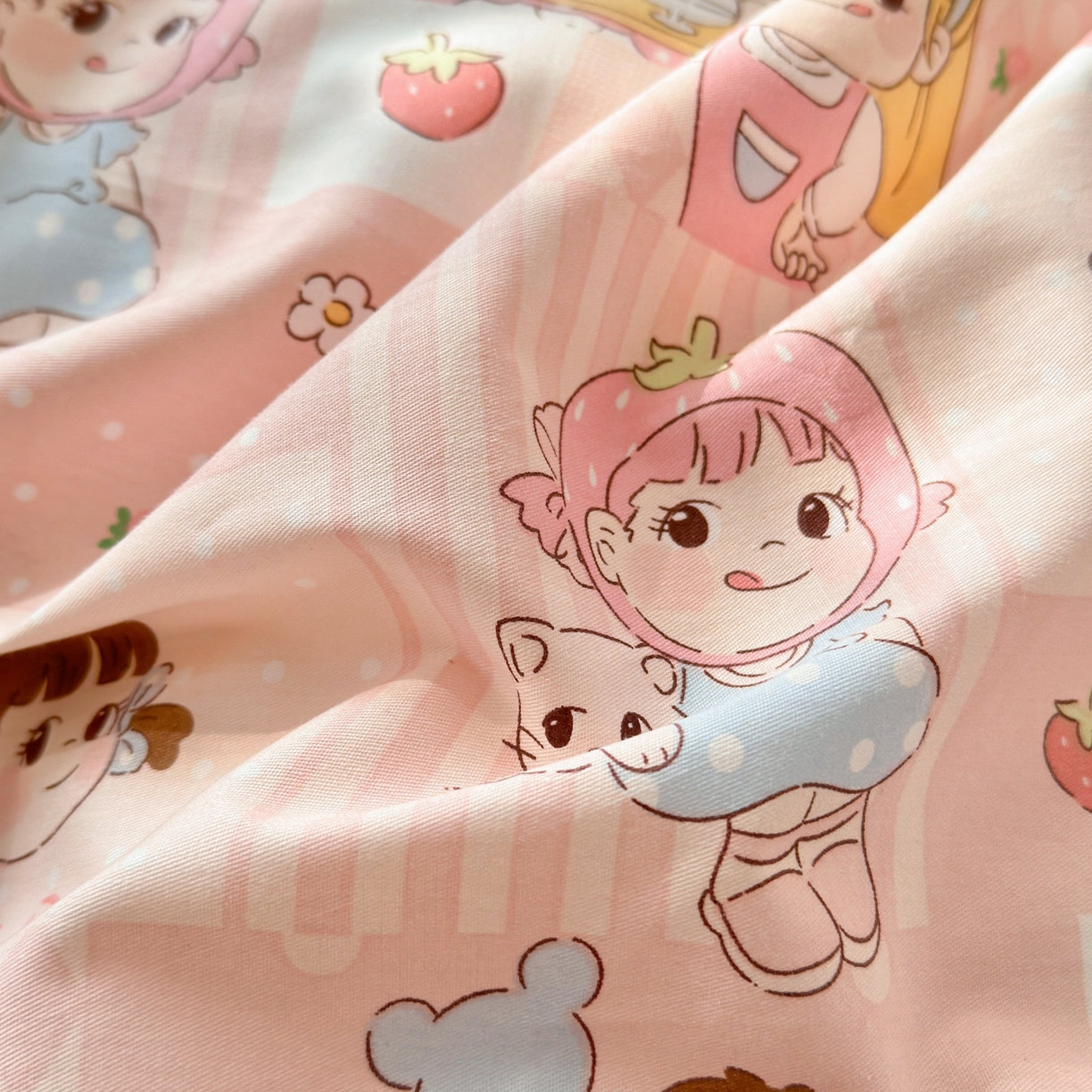 91家纺网 家纺一手货源 找家纺 （总）梵克保罗 2026春夏新款ins小清新40支全棉13372四件套学生三件套单被套单枕套系列-第一批（四件套）