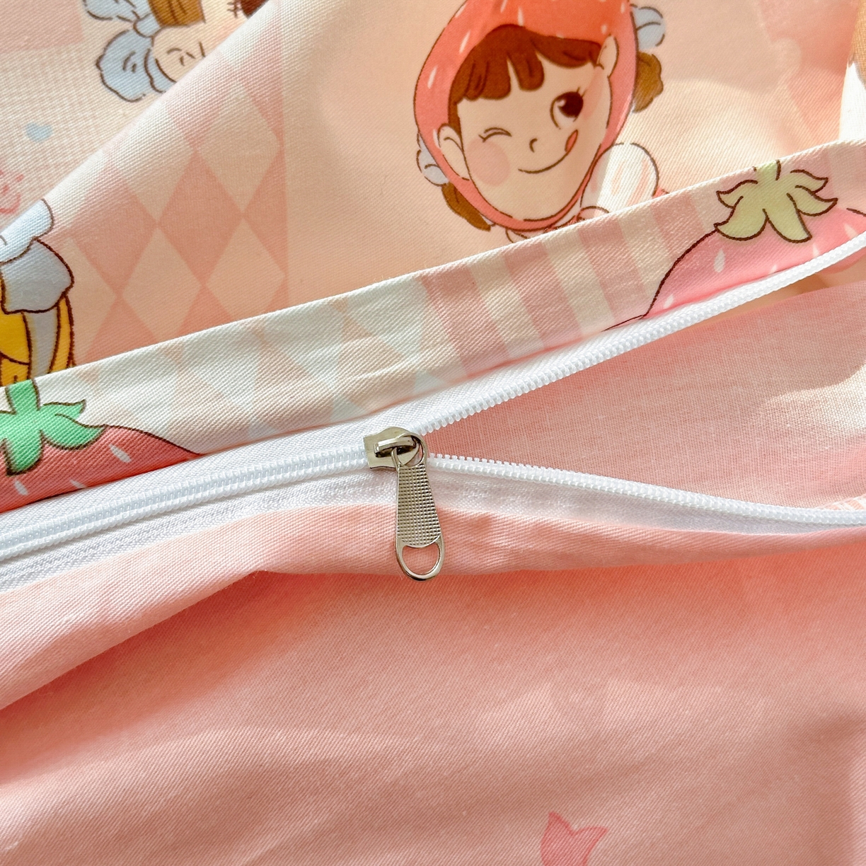 91家纺网 家纺一手货源 找家纺 （总）梵克保罗 2026春夏新款ins小清新40支全棉13372四件套学生三件套单被套单枕套系列-第一批（单被套）