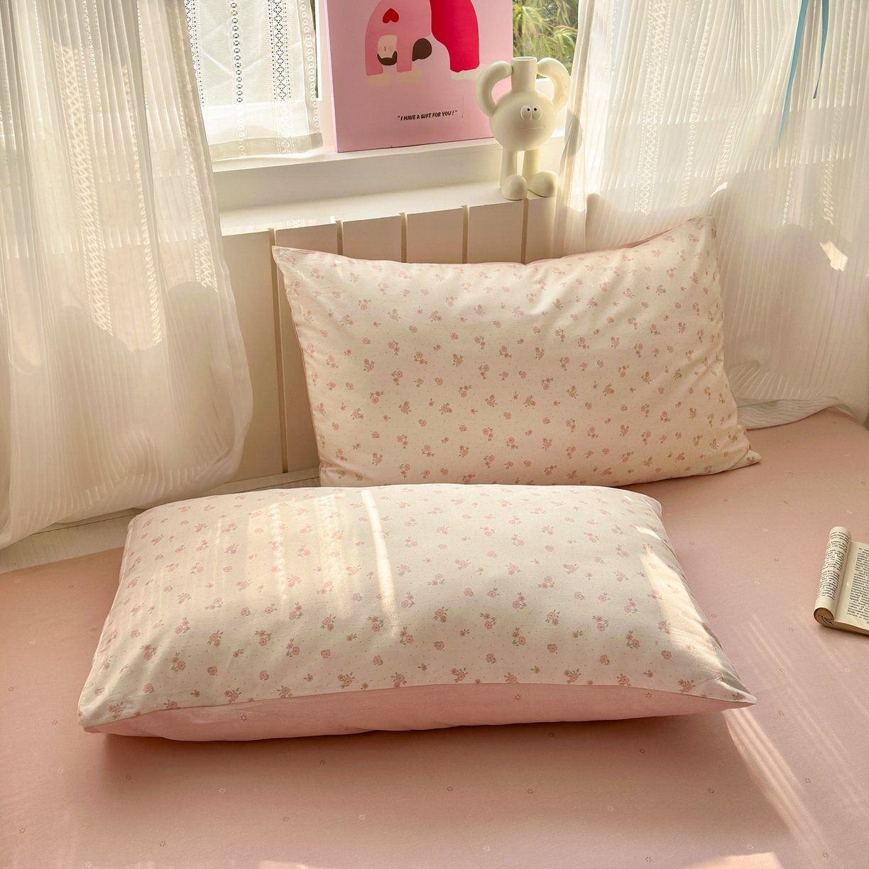 91家纺网 家纺一手货源 找家纺 （总）梵克保罗 2026春夏新款ins小清新40支全棉13372四件套学生三件套单被套单枕套系列-第一批（单枕套）