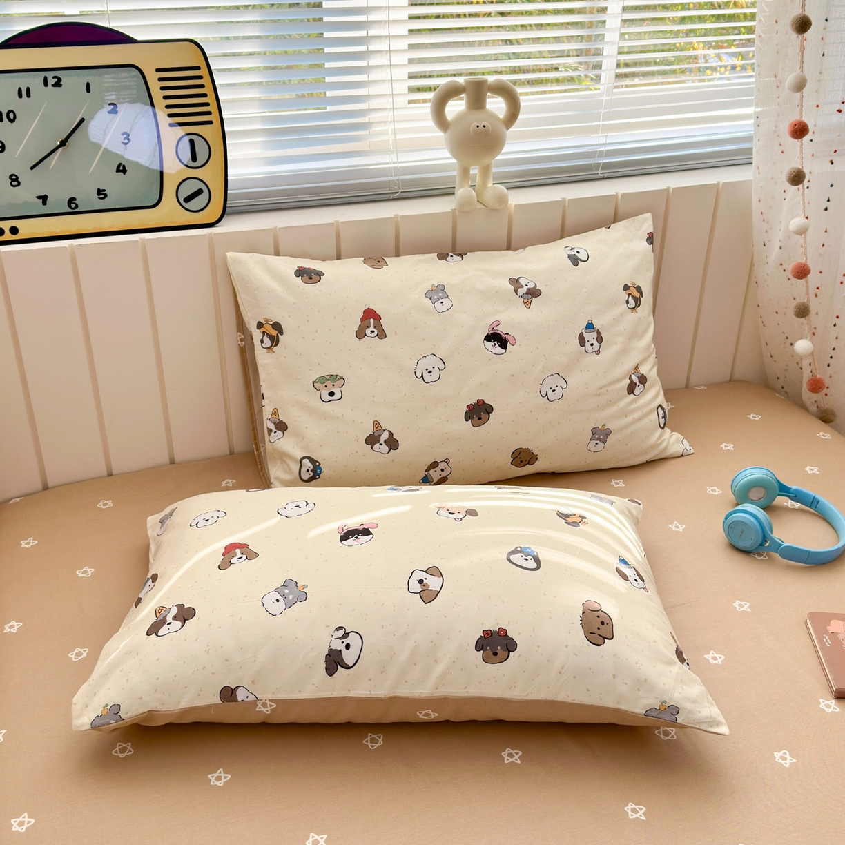 91家纺网 家纺一手货源 找家纺 （总）梵克保罗 2026春夏新款ins小清新40支全棉13372四件套学生三件套单被套单枕套系列-第一批（单枕套）