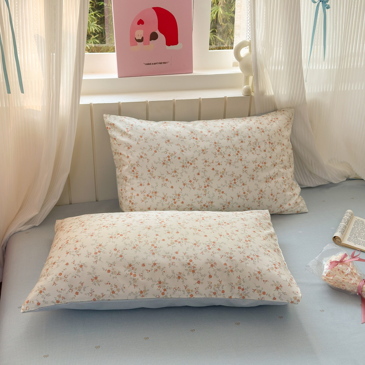 91家纺网 家纺一手货源 找家纺 （总）梵克保罗 2026春夏新款ins小清新40支全棉13372四件套学生三件套单被套单枕套系列-第二批（单枕套）