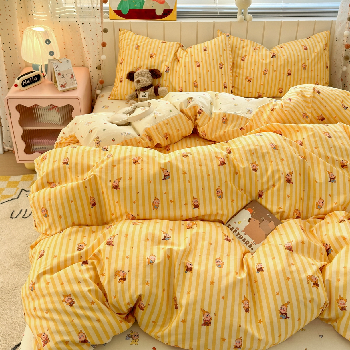 91家纺网 家纺一手货源 找家纺 （总）梵克保罗 2026春夏新款ins小清新40支全棉13372四件套学生三件套单被套单枕套系列-第二批（单枕套）