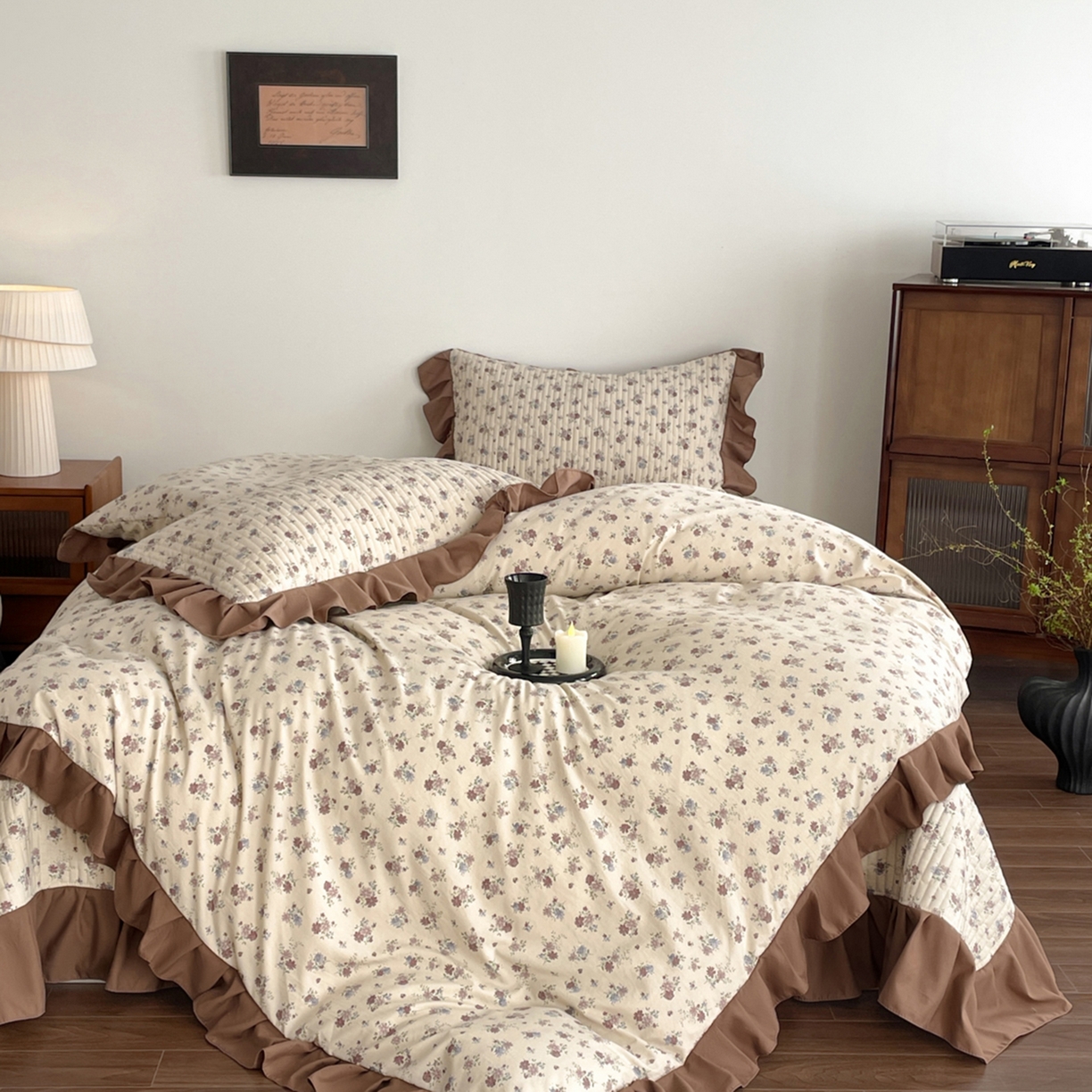 91家纺网 家纺一手货源 找家纺 慕澄家纺 2026新款高克重仿棉碎花床盖 绵绵