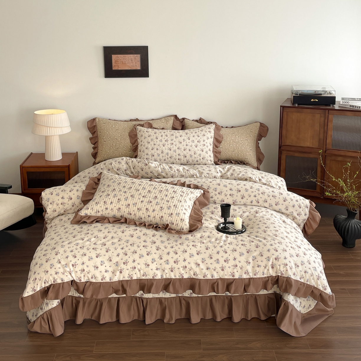 91家纺网 家纺一手货源 找家纺 慕澄家纺 2026新款高克重仿棉碎花床盖 绵绵