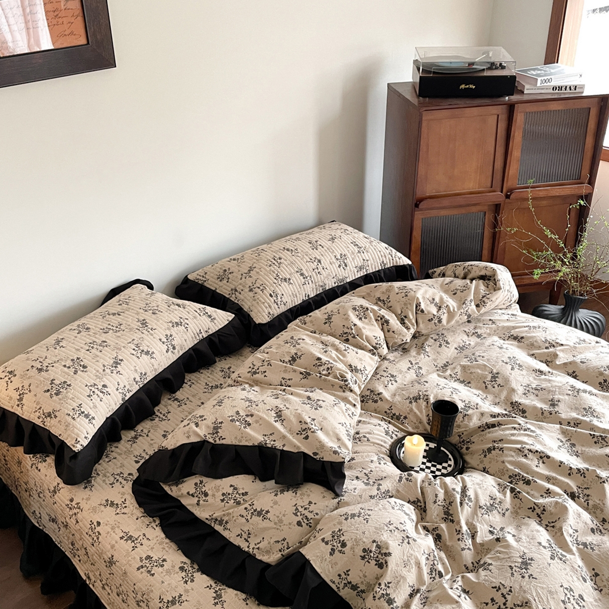 91家纺网 家纺一手货源 找家纺 慕澄家纺 2026新款高克重仿棉碎花床盖 漫漫