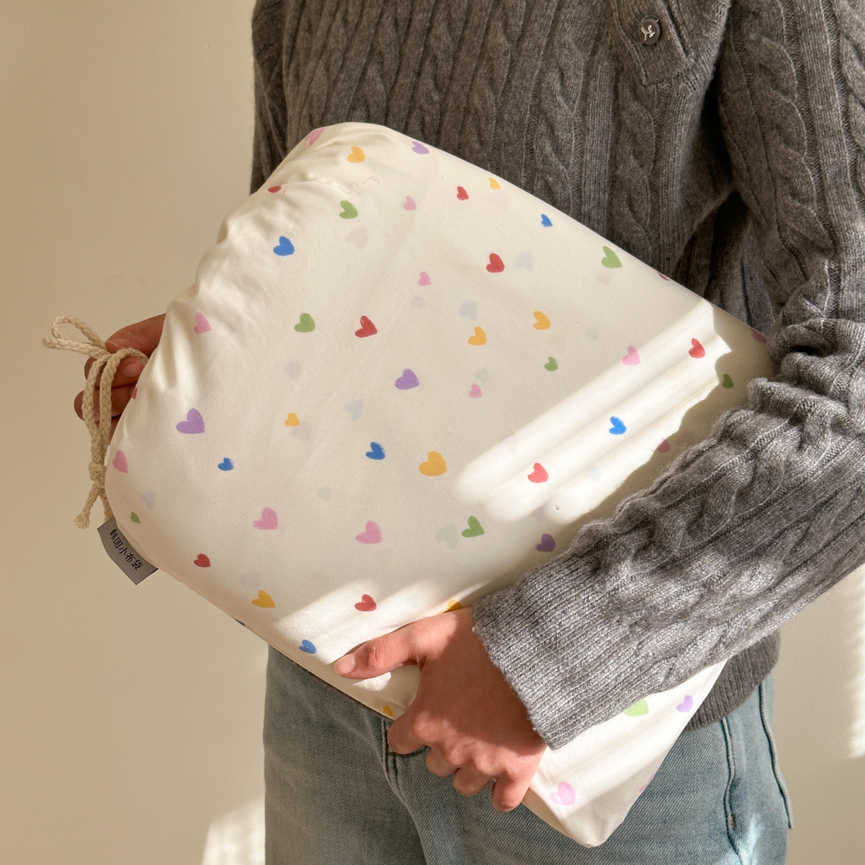 91家纺网 家纺一手货源 找家纺 （总）德比尔斯  2026新款古法水洗仿棉云感棉小布袋四件套