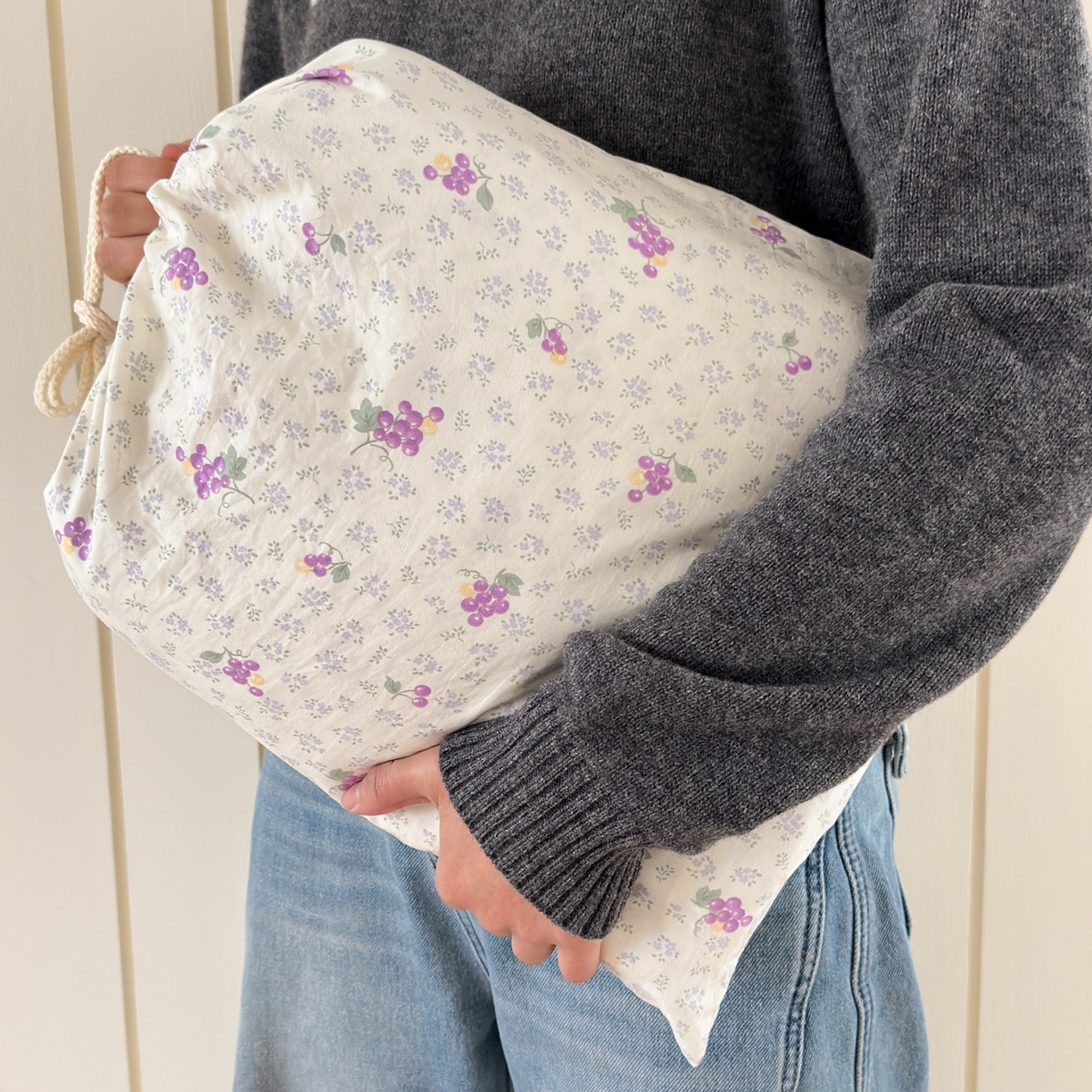 91家纺网 家纺一手货源 找家纺 （总）德比尔斯  2026新款古法水洗仿棉云感棉小布袋四件套