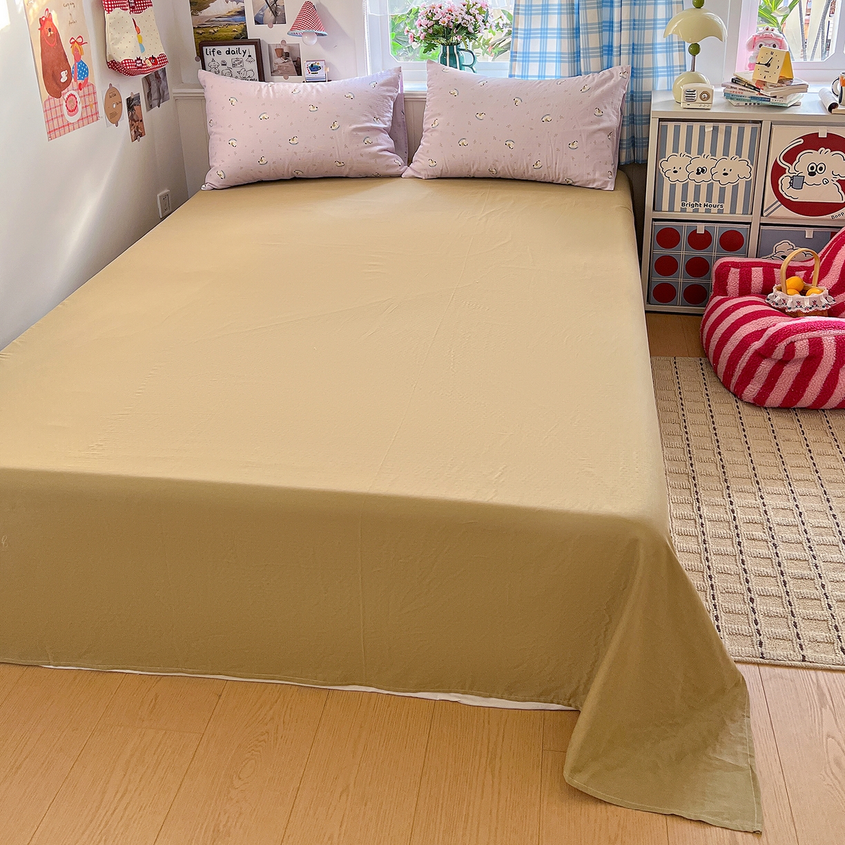 91家纺网 家纺一手货源 找家纺 （总）焱博家纺 2026新款A类全棉双层纱系列四件套