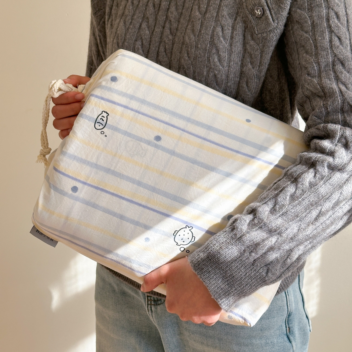 德比尔斯  2026新款古法水洗仿棉云感棉小布袋四件套 初见芭蕾