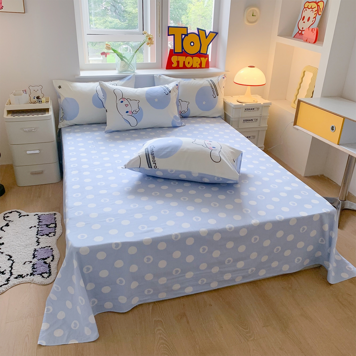 91家纺网 家纺一手货源 找家纺 （总）玉元坊 2026新款正版授权三丽鸥系列全棉纯棉床单四件套学生三件套-大耳狗帕恰狗布丁狗系列